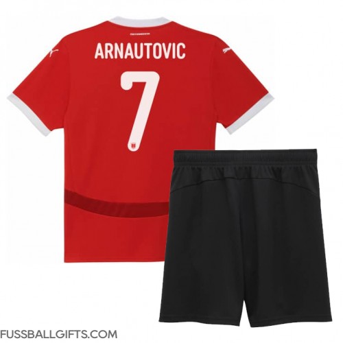 Österreich Marko Arnautovic #7 Fußballbekleidung Heimtrikot Kinder EM 2024 Kurzarm (+ kurze hosen)